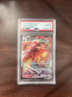 Pokemon TCG Blaziken VMAX Holo Ultra Rare Card 21/198 Chilling Reign PSA 10! - Image 1