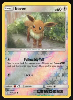Eevee - 167/236 - Common Reverse Holo - Cosmic Eclipse - Pokemon Card - Image 1