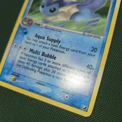 HOLO BLEED ERROR HP Vaporeon 19/115 EX Unseen Forces Nintendo Pokemon Card - Image 2