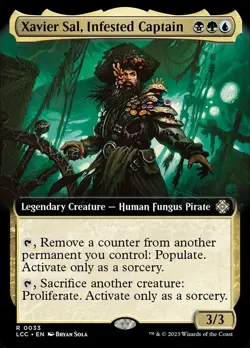 Xavier Sal, Infested Captain: MtG Magic Lost Caverns of Ixalan EXTENDED ART - Image 1