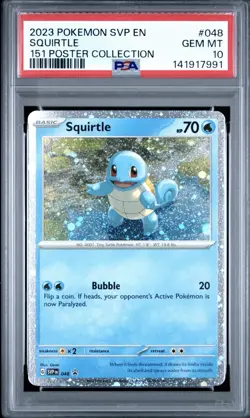 2023 POKEMON SVP EN-SV BLACK STAR PROMO #048 SQUIRTLE 151 POSTER COLLECTION - Image 1