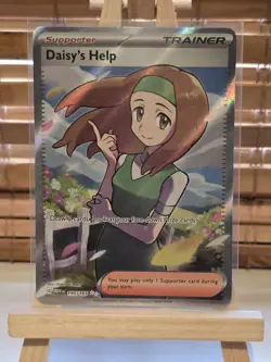 Pokemon TCG Daisy's Help Scarlet & Violet Trainer Holo Ultra Rare Card 195/165 - Image 1