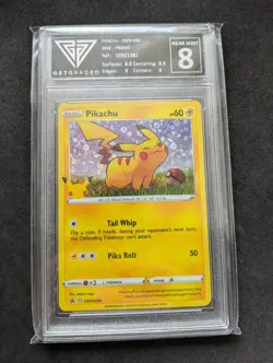 Pikachu Black Star Promo #039 Pokemon General Mills 25th Anniversary Stamp - Image 1