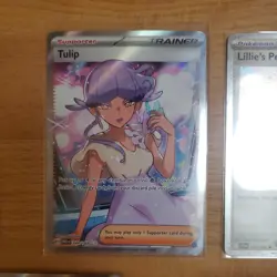 Pokemon TCG Lot 4 Full Art Trainers and Cosmos Holo Lillie's Pearl - Image 2