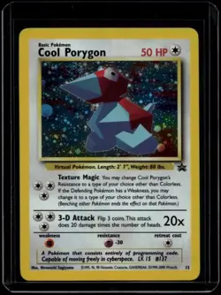 Pokemon TCG Cool Porygon 15 WOTC Promo Holo LP - Image 1