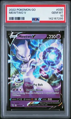 2022 POKEMON GO #030 MEWTWO V PSA 10 - Image 1