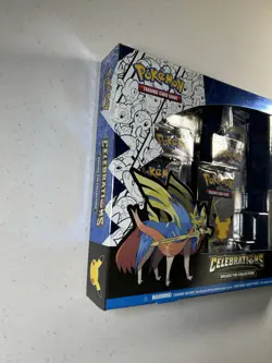 Pokemon TCG: Celebrations Deluxe Pin Collection Zacian New Sealed **Damage** - Image 3
