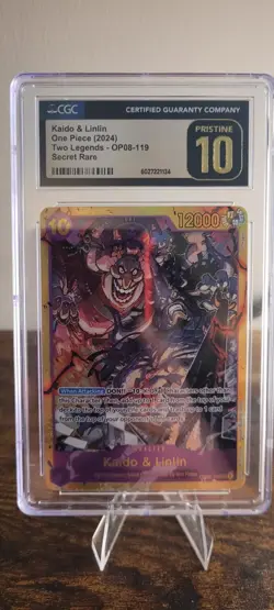 One Piece Kaido & Linlin Two Legends OP08-119 Secret Rare CGC 10 2024 - Image 1