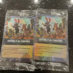 Disney Lorcana Sealed Putting It All Together Zootropolis 2 Movie Promo Card x2 - Image 1