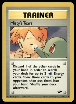 Pokemon Cards Misty's Tears 118/132 Unlimited Gym Challenge WOTC Uncommon LP - Image 1