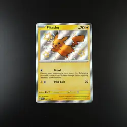 Pikachu 131/091 Pokemon Paldean Fates Baby Shiny Holo Card - Image 1