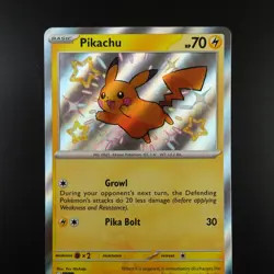 Pikachu 131/091 Pokemon Paldean Fates Baby Shiny Holo Card - Image 2
