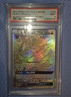Pokemon Sylveon GX Guardians Rising 2017 TCG Card 158/145 Secret Rare PSA 9 - Image 1