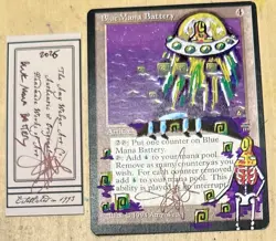 MTG Legends Blue Mana Battery Alter Altered Sketch Art Amy WEBER Magic - Image 1