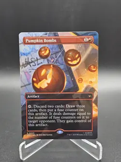 MTG Marvel Spider-Man FOIL Pumpkin Bombs R 0026 Magic The Gathering - Image 1