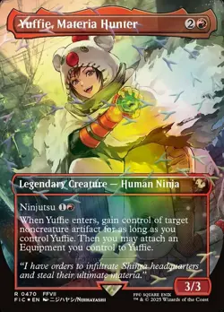 Yuffie, Materia Hunter - Chocobo Track Foil - Borderless - Commander: Final Fant - Image 1