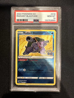 Radiant Blastoise #018/078 Pokemon GO Holo - PSA 10 - Image 1