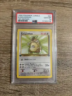 1999 POKEMON JUNGLE 1ST EDITION #21 KANGASKHAN PSA 10 - Image 1