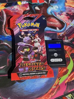 Pokemon Destined Rivals HEAVY 33.33g!!!!! Sleeved Booster Pack - Image 1