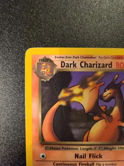 DARK CHARIZARD 21/82 TEAM ROCKET MP RARE VINTAGE Pokemon TCG Non-holo - Image 2