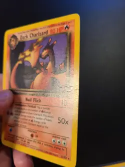 DARK CHARIZARD 21/82 TEAM ROCKET MP RARE VINTAGE Pokemon TCG Non-holo - Image 5