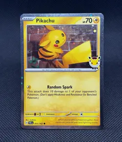 Pikachu 51/162, 2026 Pokemon Day Stamped Cosmo Holo Promo, Temporal Forces, NM - Image 1