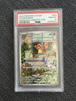 Pokemon Charmander SVP 044 Obsidian Flames ETB Promo - PSA 10 - Image 1