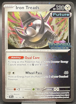 Pokemon Iron Treads 118/162 Cosmos Holo STAMPED Temporal Forces EXCLUSIVE NM+ - Image 1