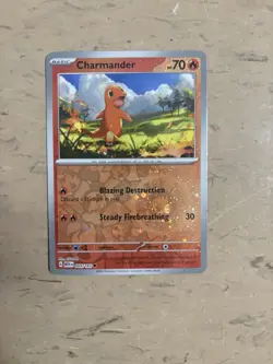 Pokemon Cosmos Holo Charmander 004/165 MEW EN 151 Promo Costco Exclusive - Image 1
