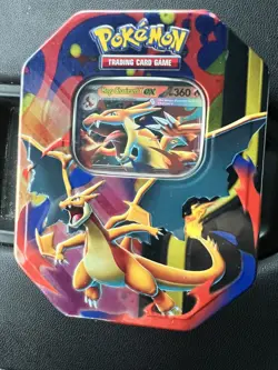 Pokemon TCG Mega Charizard Y EX Tin W/ Charizard Promo Factory Sealed SHIPS FAST - Image 4