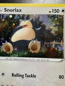Snorlax W/Swirl Pokemon Sword+Shield NM Cosmos Holo #140 2020 Trading Card - Image 2