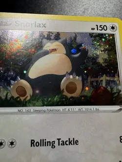 Snorlax W/Swirl Pokemon Sword+Shield NM Cosmos Holo #140 2020 Trading Card - Image 3