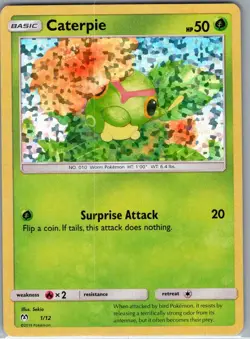 Caterpie - 1/12 Holo McDonald's Promos 2019 - Pokemon Card - NM - Image 1