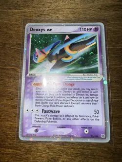 Pokemon Deoxys EX Speed Forme 93/106 Emerald Holo LP Card - Image 1