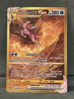 Pokemon TCG Origin Forme Palkia VSTAR GG67/GG70 Crown Zenith Holo Secret Rare - Image 1