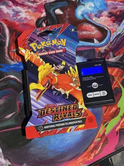 Pokemon Destined Rivals HEAVY 33.40g!!!!! Sleeved Booster Pack - Image 1