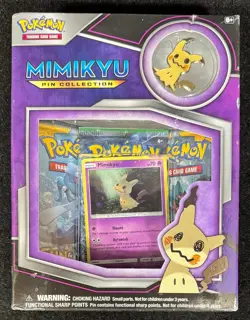 POKEMON 2017 SUN MOON MIMIKYU Pin Collection Box with XY Booster - Image 1
