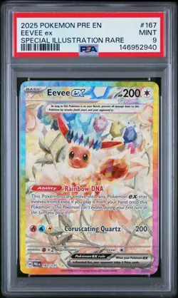 2025 Pokemon EEVEE EX 167/131 Prismatic Evolutions PRE EN SIR Holo English PSA 9 - Image 1
