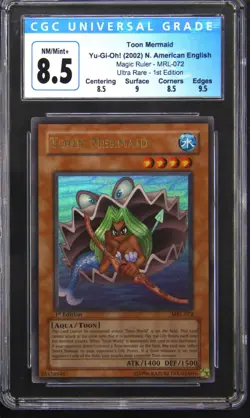 2002 YU-GI-OH! MAGIC RULER 1ST ED TOON MERMAID CGC 8.5 - Image 1