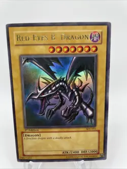 Yugioh Red-Eyes B. Dragon 1st Edition SDJ-001 Ultra Rare Collectors MP - Image 1