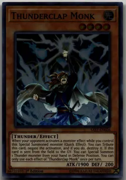 Thunderclap Monk Super Rare Savage Strike SAST-EN026 LP - Image 1