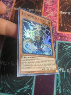 Yu-Gi-Oh! Thunderclap Monk SAST-EN026 1st Edition Super Rare NM - Image 2
