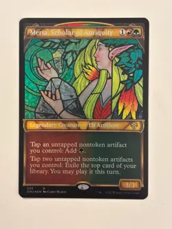 Meria, Scholar of Antiquity (Textured Foil) Dominaria United Foil Magic Card - Image 1