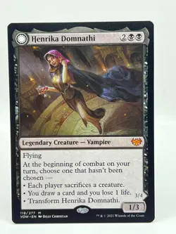 Henrika Domnathi Magic Gathering Card Crimson Vow, Innistrad, MINT - Image 1