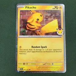 DOUBLE WHOLE SWIRL 🌀💫 NM Pikachu 051/162 30th Anniversary Stamped Pokemon Card - Image 4