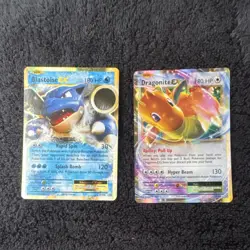 Pokemon Blastoise EX & Dragonite EX XY Evolutions Holo Card Lot - Image 1