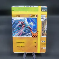Pokemon TCG NFC Error Miscut Card Lycanroc 095/185 Rare Normal Trick Or Trade... - Image 1