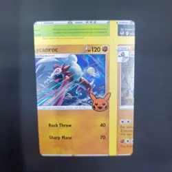 Pokemon TCG NFC Error Miscut Card Lycanroc 095/185 Rare Normal Trick Or Trade... - Image 3