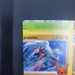 Pokemon TCG NFC Error Miscut Card Lycanroc 095/185 Rare Normal Trick Or Trade... - Image 4