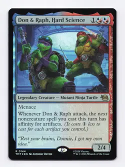 Don & Raph, Hard Science (Foil) 0144 (R) MTG Teenage Mutant Ninja Turtles (TMT) - Image 1